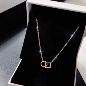 2 Shaped Korean Necklace – Minimal & Trendy                                       a