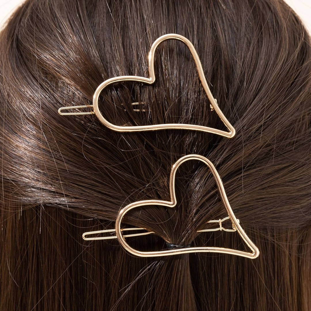 Unity Rings Hair Pin – Elegant Double-Ring Metallic Hair Clip