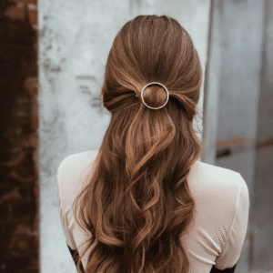 Gold Halo Hair Pin – Elegant Circle Design