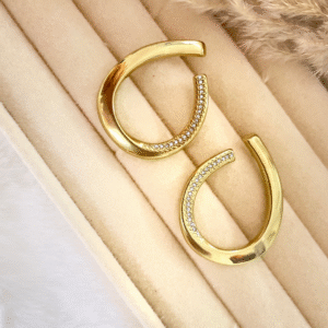 Oval Crystal Earrings