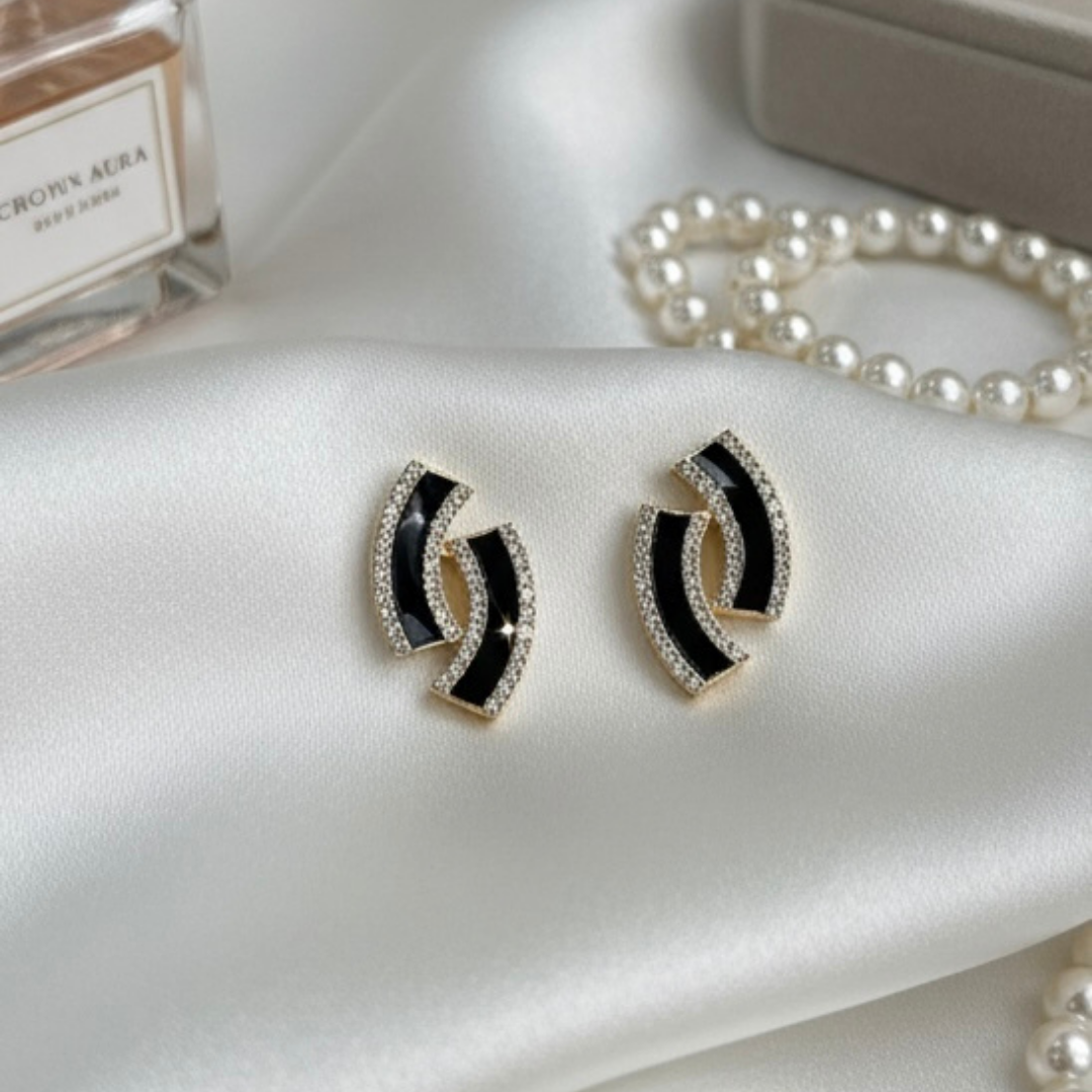 Black Crystal Earrings