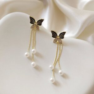 Butterfly Stud Drop Earrings