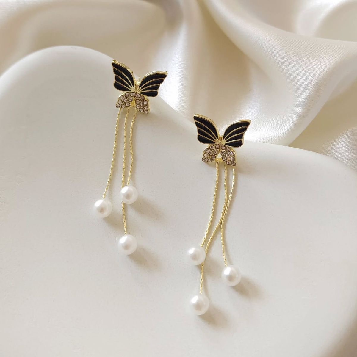 Butterfly Stud Drop Earrings