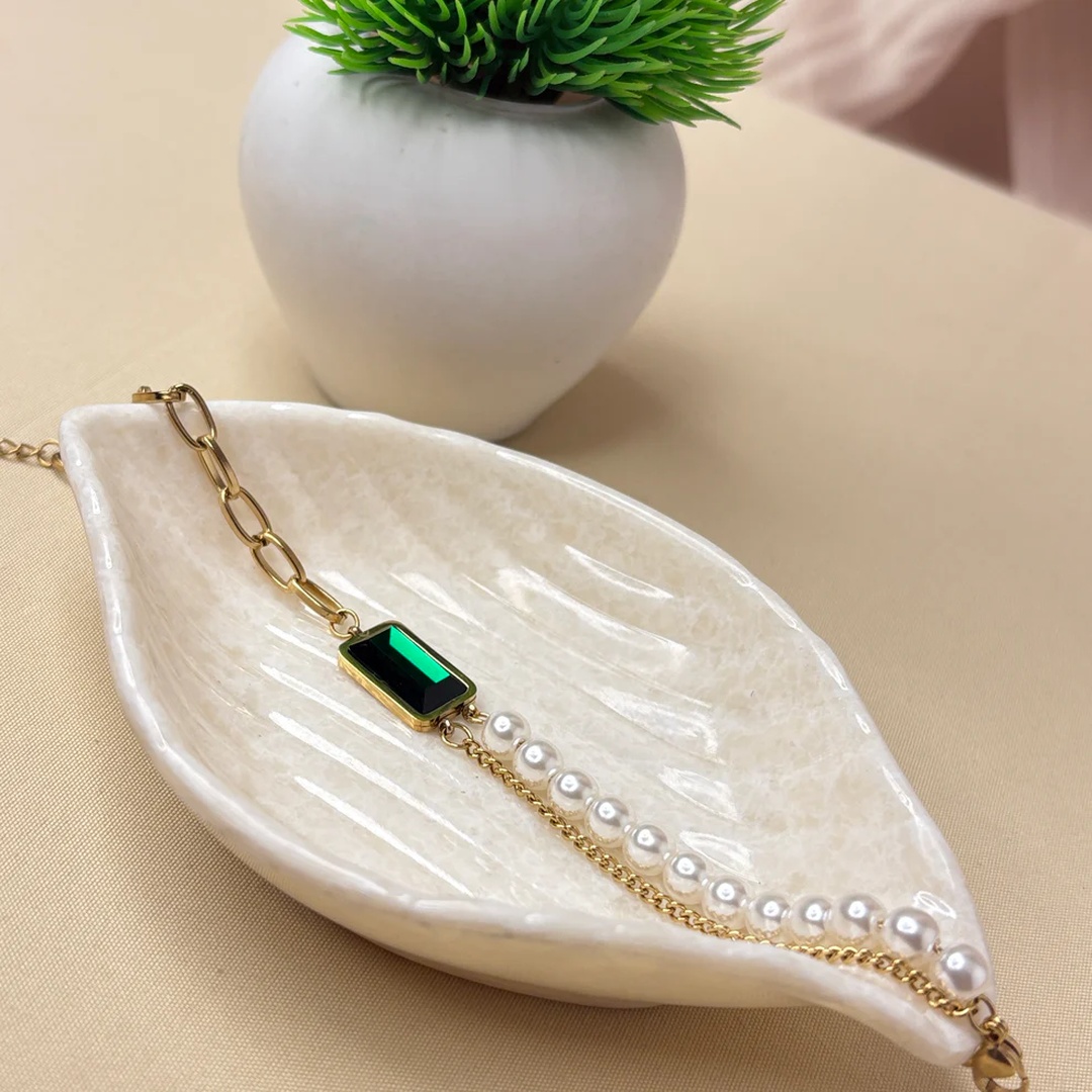 Pearl & Gem Dainty Layer Bracelet