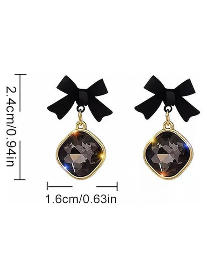velvet night bow earring