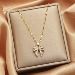 Crystal Bow Necklace