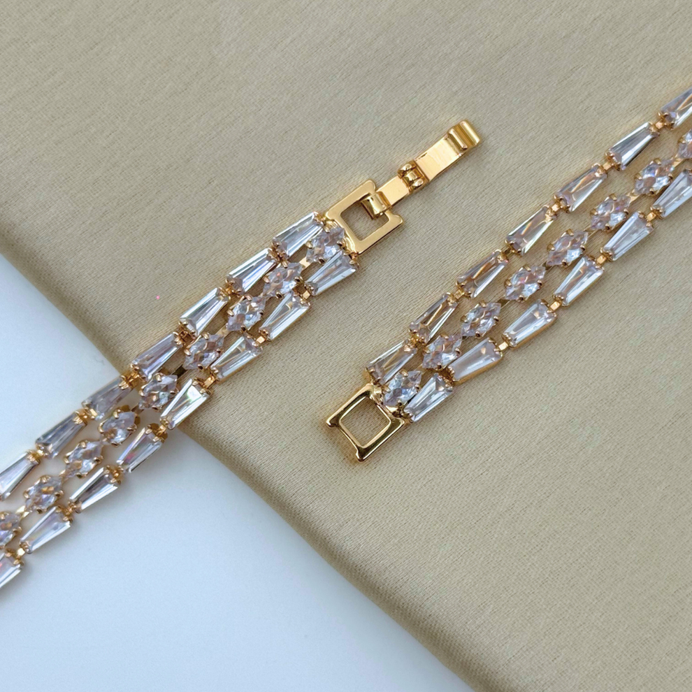 Crystal 3 Layered Bracelet