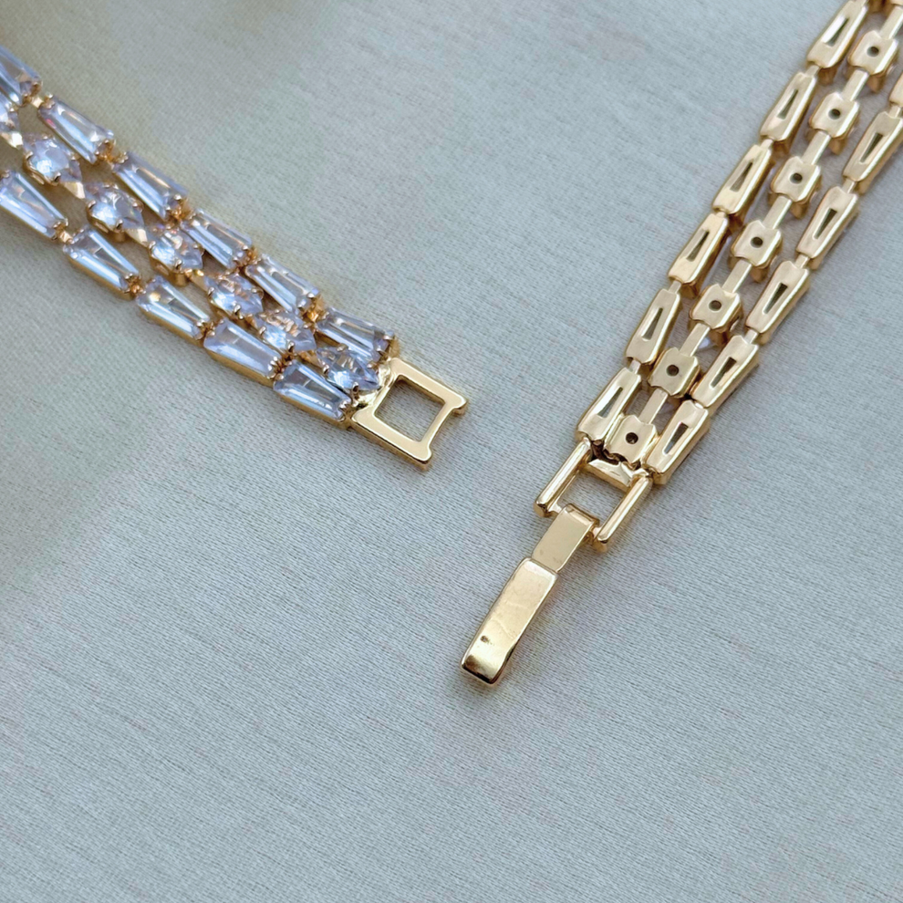 Crystal 3 Layered Bracelet