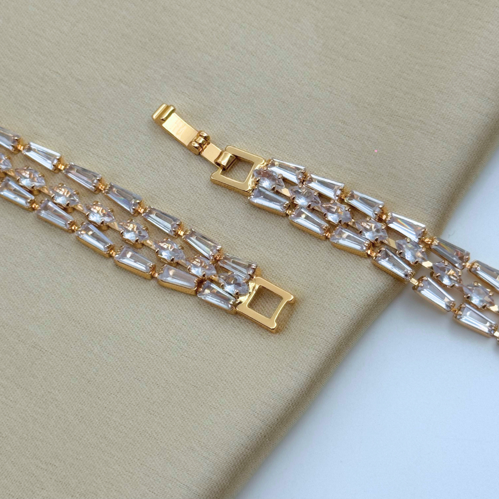 Crystal 3 Layered Bracelet